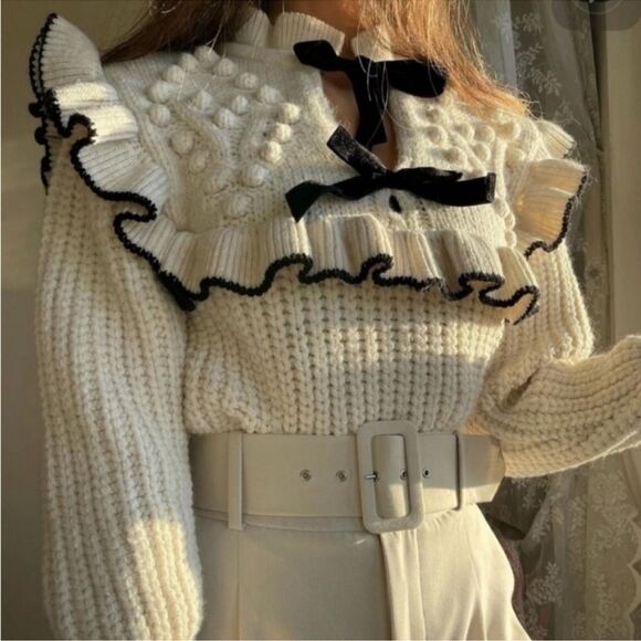 Zara blogger favorite statement chunky knit sweater - Picture 1 of 9